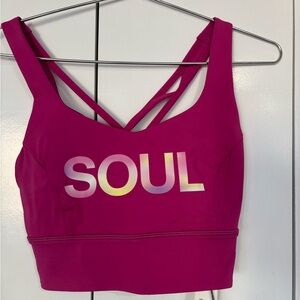 Women's Pink Sports Bra lululemon x soul cycle